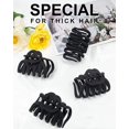 thumbnail image 5 of 4 Pieces 3.5'' Large Octopus Claw Clips for Thick Long Hair, Big Hair Clips for Women, Strong Hold Hair Claw Clips, Matte Non-slip Jaw Hair Clips (Black), 5 of 7