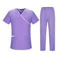 thumbnail image 3 of Ensemble de Blouses Médicales pour Femmes, Manches Courtes Confortables, Uniforme de Soins Infirmiers, Haut et Bas m, 3 of 9
