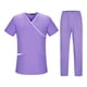 thumbnail image 3 of Conjunto de uniformes médicos para mujer, traje de trabajo de enfermera, uniforme de enfermería con cintura elástica, uniforme de enfermería suave, , púrpura, s Yinane Uniforme de mujer, 3 of 8