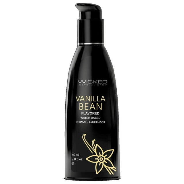 Wicked Aqua Flavored Water Based Personal Lubricant, Vanilla Bean, 2 oz