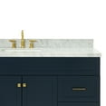 thumbnail image 3 of Ariel Hamlet 67 Inch Single Rectangle Sink Vanity With Carrara White Marble Countertop W/ 1.5 Edge In Midnight Blue, 3 of 11