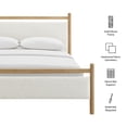 thumbnail image 3 of Ginny King Size Platform Bed Frame in Light Oak Heathered Ivory, 3 of 10