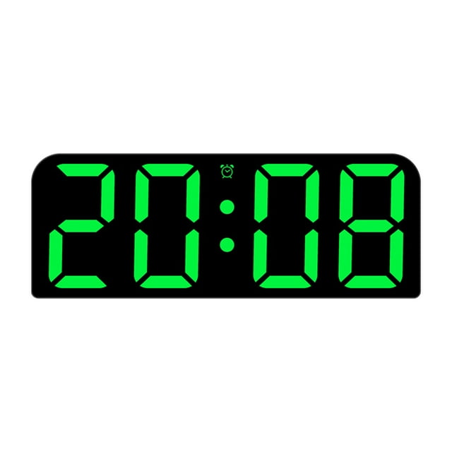 Bdday Large Digital Wall Clock Temperature And Humidity Display Night Mode Table Clock 3 Display Modes 12/24H Electronic LED Clock