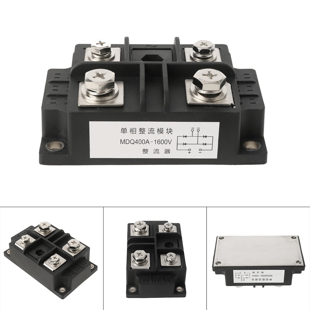 Apooke Single-Phase Diode Bridge Rectifier 400A Amp High Power 1600V Electrical Accessory 4 Terminal Diode Rectification Module