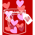 thumbnail image 2 of V Day Jar Of Hearts Adult Red Crew Neck Short Sleee Tee-XXL, 2 of 2