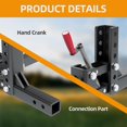 thumbnail image 4 of ATV/UTV 1-Point Manual Implement Lift System with 2 In Hitch Receiver Heavy Duty Quick-Attach Lift for Plow Blade Disc Adjustable Height, 4 of 7
