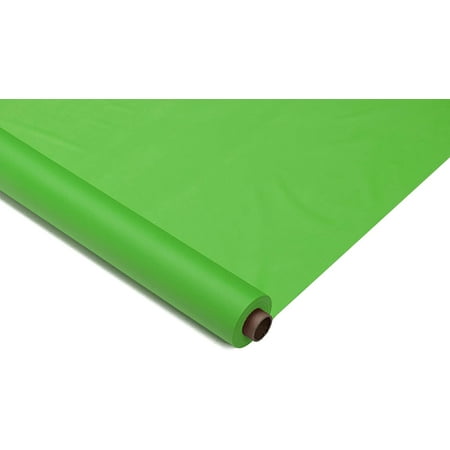 

Exquisite 300 ft. x 40 in. Plastic Tablecloth Party Rolls - Disposable Plastic Roll Table Cover Rolls - Lime Green