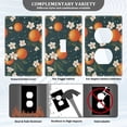 thumbnail image 3 of Yayeee Blank Wall Plate Cover 1-Gang 4.5"x2.7" Home Unused Decorative Outlet, Blue Floral Oranges, 3 of 7