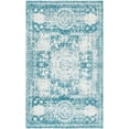 thumbnail image 4 of Unique Loom Bromley Collection Area Rug - Wells (3' 3" x 5' 3" Rectangle Turquoise/Ivory), 4 of 6