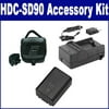 Panasonic HDC-SD90 Camcorder Accessory Kit includes: SDVWVBK180 Battery, SDC-27 Case, SDM-1529 Charger
