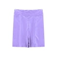 thumbnail image 5 of iixpin Women's Clossy Nylon Compression Tummy Control Workout Athletic Exercise Short Pants Light Purple XL, 5 of 7