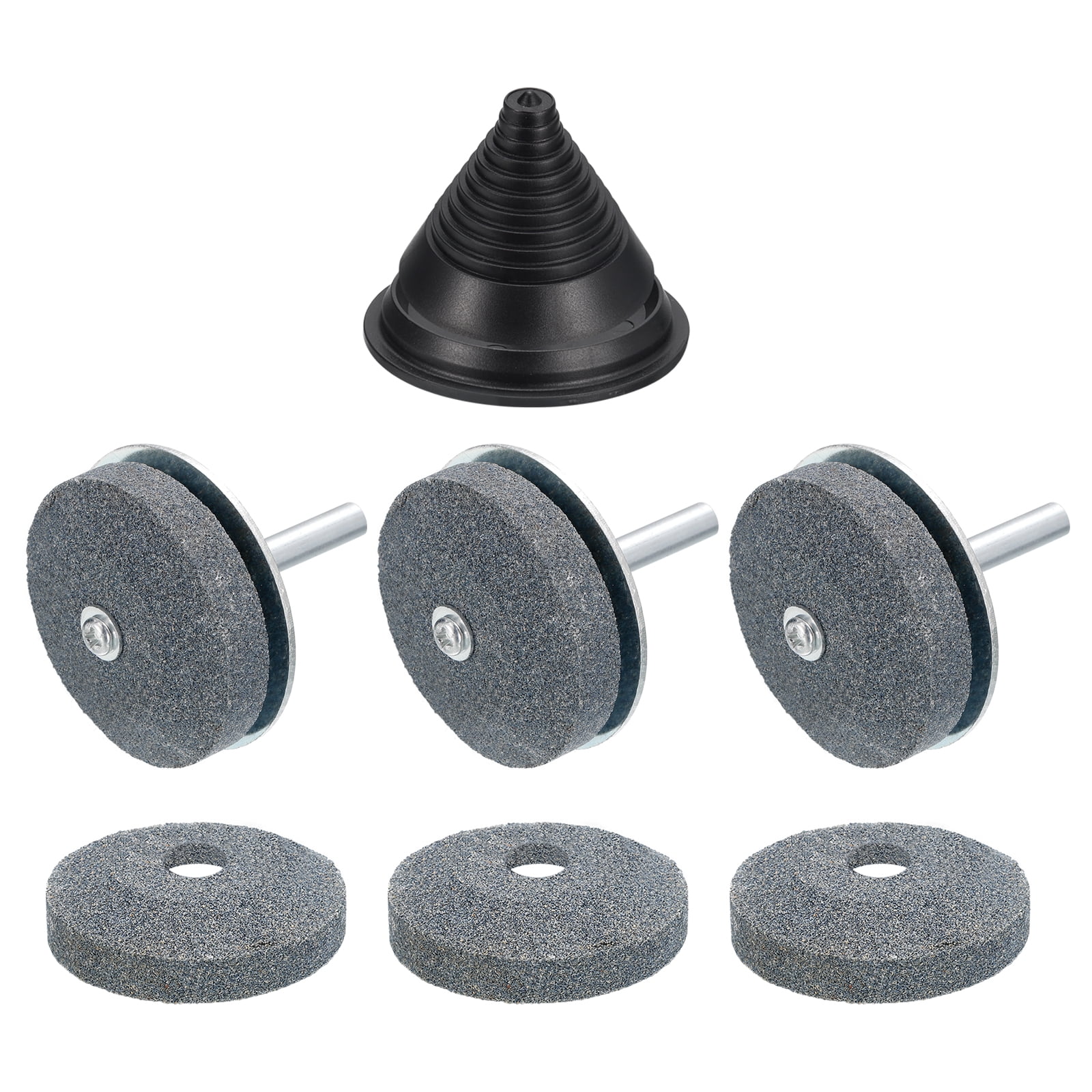 Uxcell Lawn Mower Blade Sharpener Kit Lawnmower Sharpen Kit for Power Drill 3Pack
