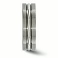thumbnail image 3 of Edward Mirell Titanium Brush&Polished Textured Lines 7mm Band, 3 of 7