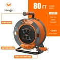 thumbnail image 2 of Hongyi Heavy Duty Extension Cord Reel 80ft, 14AWGX3C, SJTW, 4-Outlet, Orange, 2 of 7