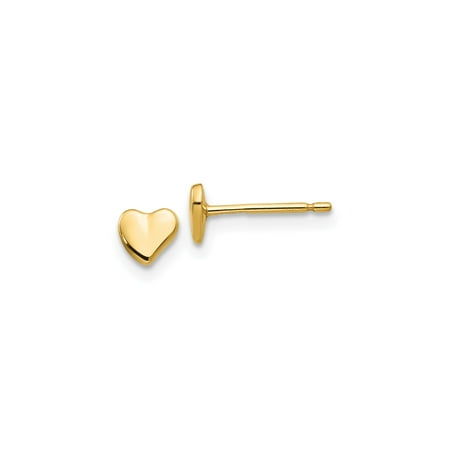 14k Yellow Gold Heart Stud Earrings for Women Polished Minimalist Jewelry Romantic Symbol of Love Elegant Small Design for Everyday Wear 14k Yellow Gold Heart Stud Earrings for Women Polished Minimalist Jewelry Romantic Symbol of Love Elegant Small Design for Everyday Wear