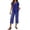 20#Dark Blue, variant on Summer Outfits Two Piece Sets for Women Capri Set Casual Summer Wide Leg Crop Pants and Top Matching Suits Khaki 3XL