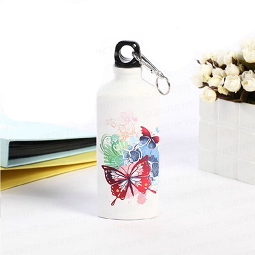 Techtongda 20 pcs 500ml Blank Aluminium Water Bottle Heat Transfer Sports Bottle White