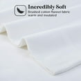 thumbnail image 4 of Superior Solid Flannel Cotton Pillowcases, Set of 2, King, White, 4 of 6