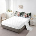 thumbnail image 5 of jejeloiu Christmas Father Christmas Bedding Comforter Set 7-Piece,Xmas Reindeer Gifts King Bedding Sets,Western Santa Claus Bed Sheets For Children,Microfiber Bedroom Decor Reversible, 5 of 8