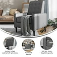 thumbnail image 2 of Flash Furniture Ezra LeatherSoft Pushback Recliner Light Gray (SGSX80415NLGY), 2 of 2
