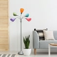 thumbnail image 5 of Simple Designs 67" Medusa 5-Light Adjustable Gooseneck Floor Lamp, Silver with Primary Colored Shades, 5 of 7