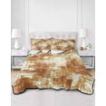 thumbnail image 2 of Twin Quilt Bedding Set, Brown Ombre Reversible Summer Quilt 3 Pieces, Gradient Abstract Art Vintage Lightweight Bedspreads Coverlets with 2 Pillow Shams for All Seasons, 2 of 5