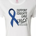 thumbnail image 4 of Inktastic Support, Educate, Care, Cure Colon Cancer Awareness Women's T-Shirt, 4 of 5
