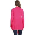 thumbnail image 3 of Women's Lightweight Casual Open Front Long Sleeve Solid Cardigan Office Wear S-3XL, 3 of 4