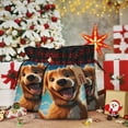 thumbnail image 6 of Rocae Blue Sky Cute Dog Print Christmas Drawstring Linen Gift Bag with Drawstrings Treat Bag Goody Present Bags for Christmas Party Favor, 6 of 8