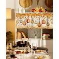 thumbnail image 3 of Valances for Windows Thanksgiving Pumpkin Rod Pocket Cafe Window Treatments Valance Curtains for Kitchen Bathroom Laundry Basement Windows 42"x12", 3 of 6