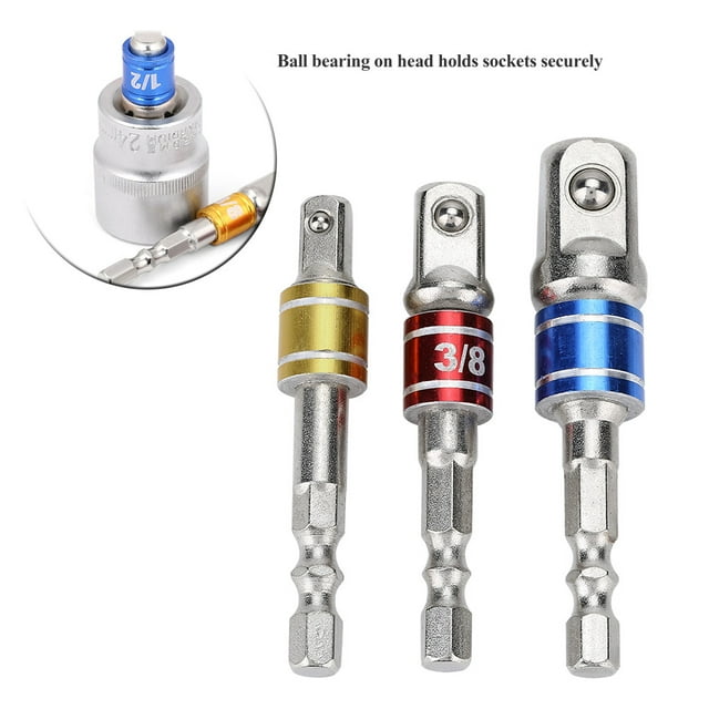 Adaptador de vástago de zócalo, adaptadores de zócalo de 3 piezas, taladro, broca, controlador, barra de broca, tecnología innovadora Jadeshay A