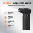 thumbnail image 2 of Soplador de aire BENJEN recargable de 130000 RPM con 4 velocidades, 2 of 8