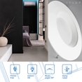 thumbnail image 4 of 5/6 Inch LED Can Lights Retrofit Recessed Lighting,11W =75W, 2700K (Soft White), 750 Lumens, Dimmable Replacement recessed Light Conversion kit, ETL, Damp Rated, E26 Base, Baffle Trim, 6-Pack, 4 of 5