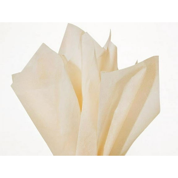 Pack of 480, Solid Dune Beige Tissue Paper 20 x 30" Sheet Flat Ream Made From 100% Post Industrial Recycled Fibers, Made in USA