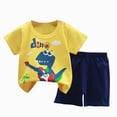 thumbnail image 3 of 2 Pack Toddler Baby Boy Summer Clothes 3 6 9 12 18 24 Months 2-6T Short Sleeve Cartoon T Shirt Top Short Infant Newborn Baby Outfit, 3 of 6