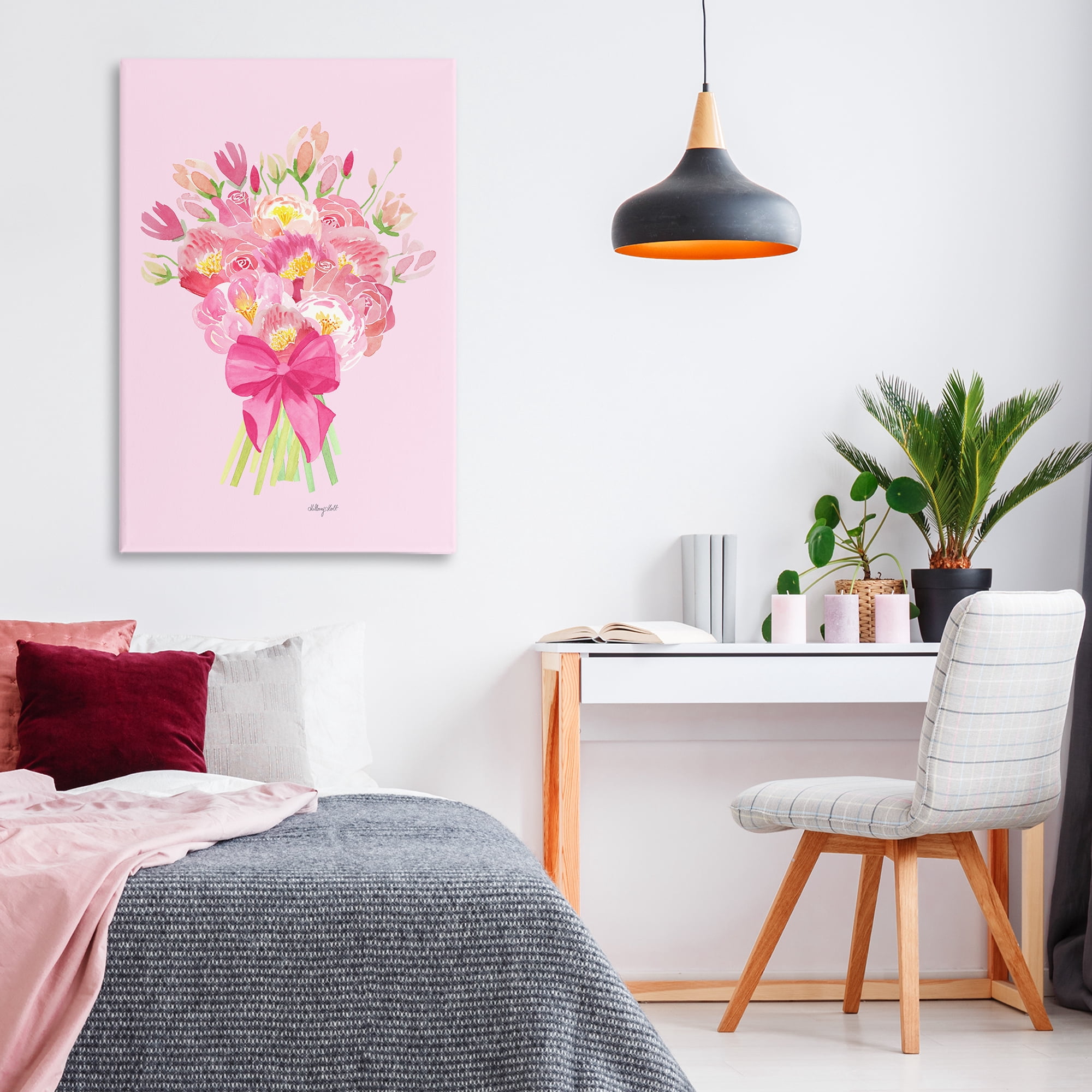 Stupell Industries Romantic Blushing Peonies Canvas Wall Art, design by Hillary Holt