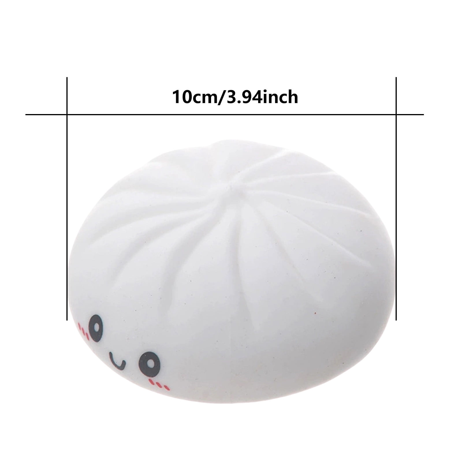 Gcvizuso Decompression Big Bun Stress Relief Ball, Imitation True and False Tool Silicone Squeeze Sensory Ball, Slow Springback Hand Pinching Release Gadget, Calming Set of 4