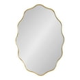 thumbnail image 6 of Kate and Laurel Viona Modern Scalloped Oval Mirror, 24 x 34, Gold, Decorative Round Wall Mirror with Unique Rippled Edge and a Glamorous Gold Finish, 6 of 8