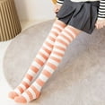 thumbnail image 2 of Yuanlong Womens Stockings Colorful Striped Fuzzy Thigh High Socks Soft Warm Playful Stretchy Daily Wear Lady Long Socks, 2 of 3