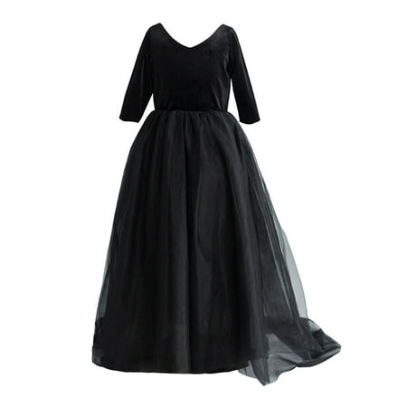 

Fsqjgq Casual Dress Girls Size 8 Kids Children s Evening Dress Black Princess Dress Western Style Train Bridesmaid Dress Piano Performance Dress Baby Girl Winter Clothes Cotton Blend Black 120