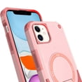 thumbnail image 3 of Designed for Apple iPhone 11 (6.1") Magnetic Invisible Kickstand Holder with Magsafe, Slim Fit Shockproof Hybrid Military Grade Heavy Duty Phone Case Cover [Pink], 3 of 10