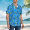 thumbnail image 6 of Uemuo Colorful Snake Printed Regular Fit Short Sleeve Casual Hawaiian Shirt for Men,Aloha shirt,Tropical shirt,Floral print shirt,Vacation Beach shirt-Small, 6 of 9