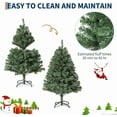 thumbnail image 4 of 6FT Unlit Artificial Christmas Tree with Hard Needle and PVC Branches, Full Shape, Plastic Stand, Indoor Holiday Decoration, 4 of 8