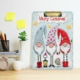 thumbnail image 6 of FMSHPON Christmas Cute Little Gnomes Santa Claus Bird Lantern Stars Clipboard Hardboard Wood Nursing Clip Board and Pull for Standard A4 Letter 13x9 inches, 6 of 7