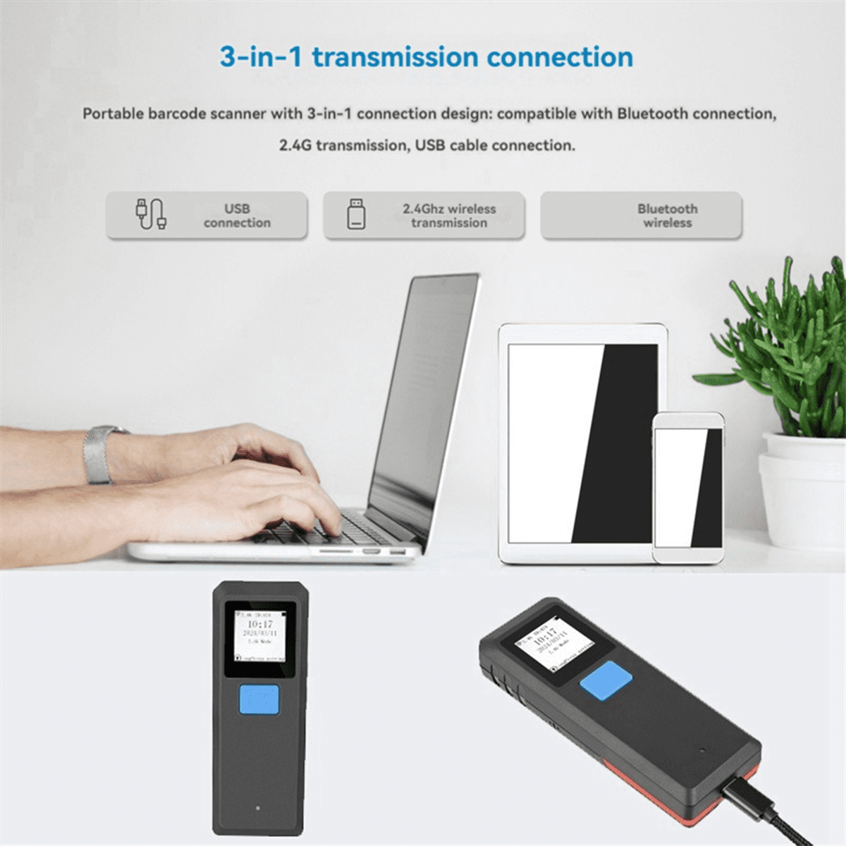 Wireless QR Code Scanner Bluetooth Portable Barcode Scanner Barcode Warehouse Express Barcode Scanner M9D 1D 2D