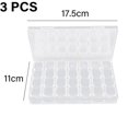 thumbnail image 2 of 28 rejillas Caja de diamantes de imitación Caja de imagen de diamante Caja de almacenamiento de joyería de plástico Contenedor de almacenamiento Contenedor de gemas Caja de almacen, 2 of 4