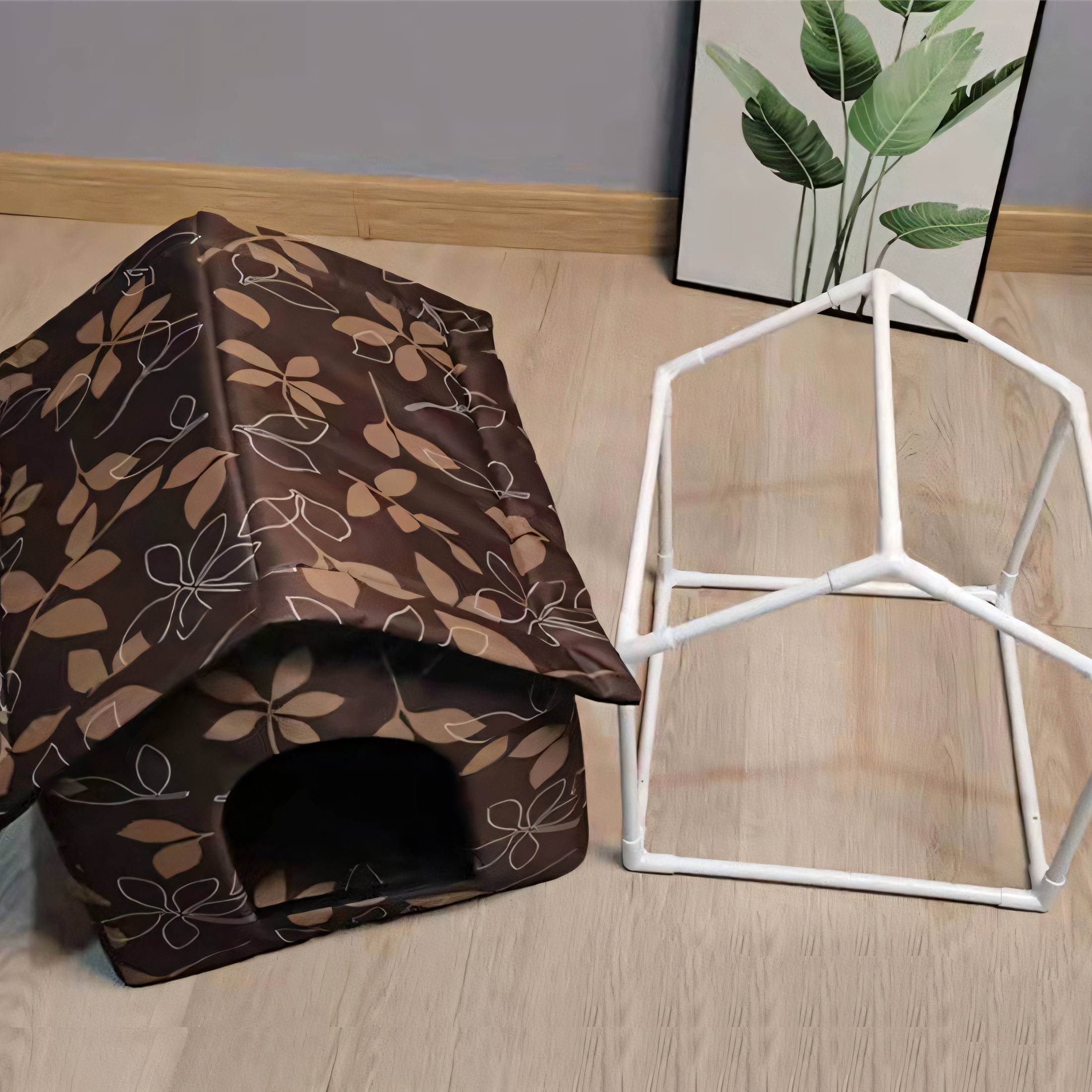 BESTSKY Cat House,Zippered Assembly Cat Houses for Outdoor Cats,Loop Buckle Outdoor Cat House,L