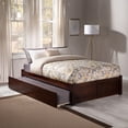 thumbnail image 2 of AFI Concord Full Solid Wood Platform Bed with Footboard & Twin Trundle, Walnut, 2 of 8