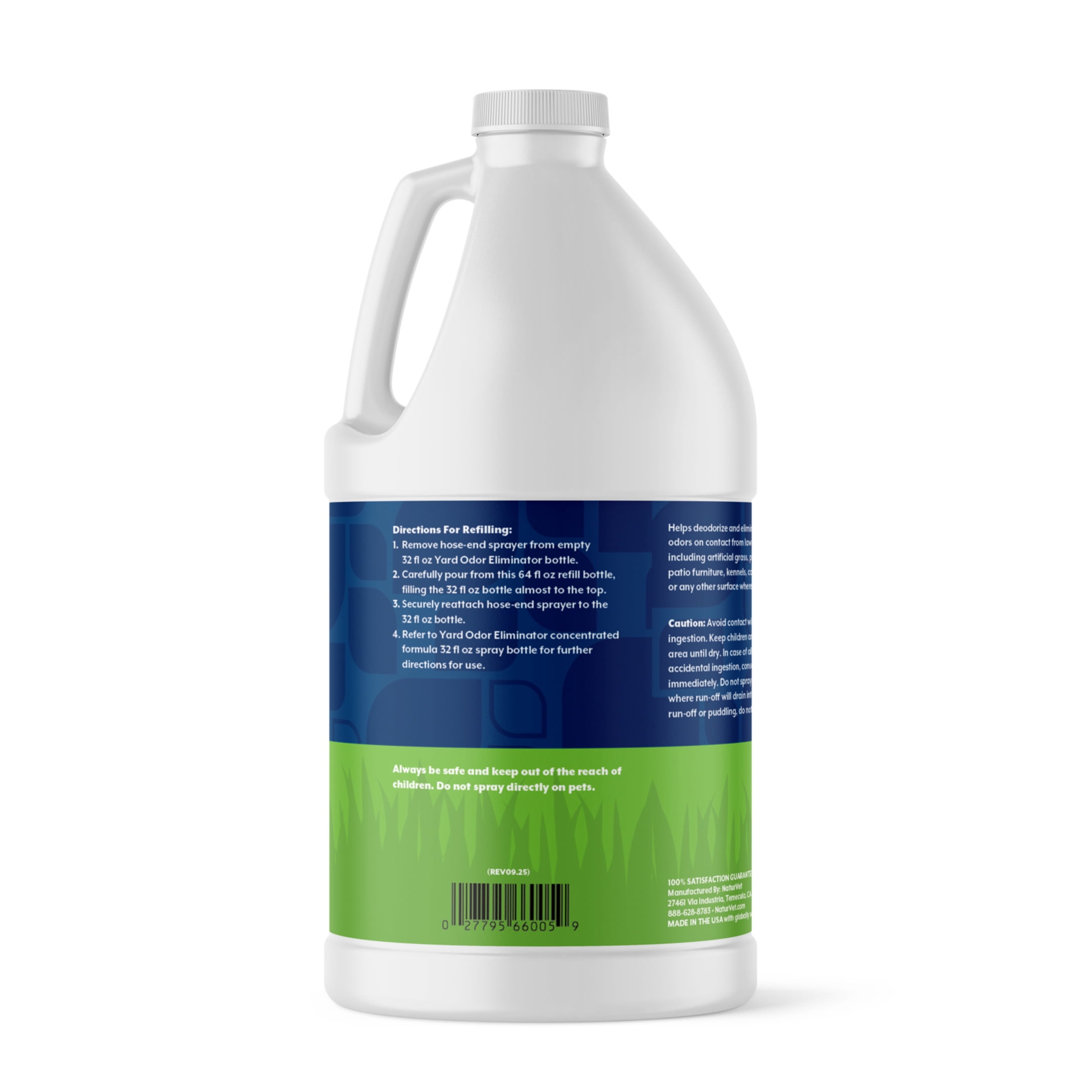 NaturVet Yard Odor Eliminator Concentrate Refill, 64 fl oz
