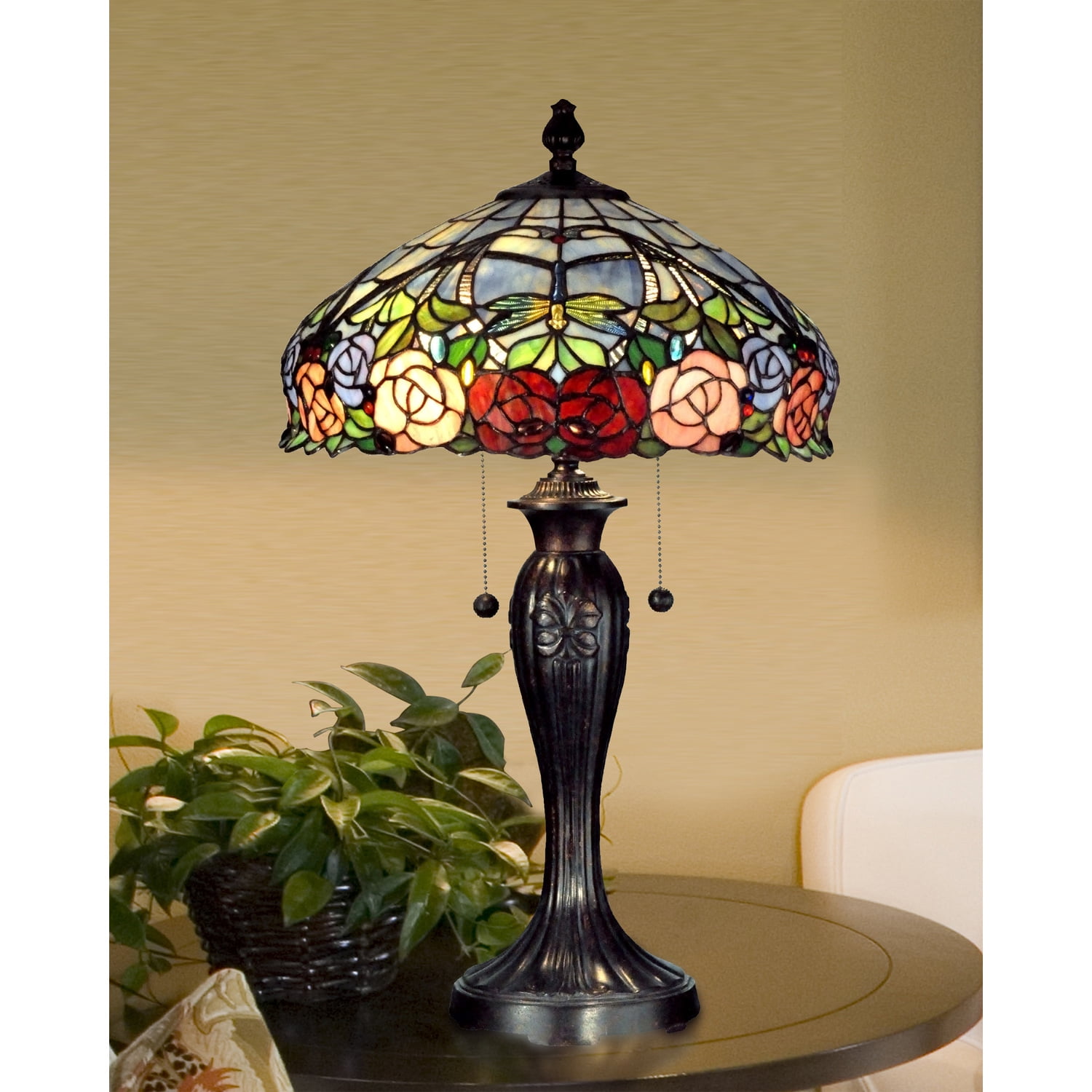 Dale Tiffany Zenia Rose Table Lamp - Walmart.com